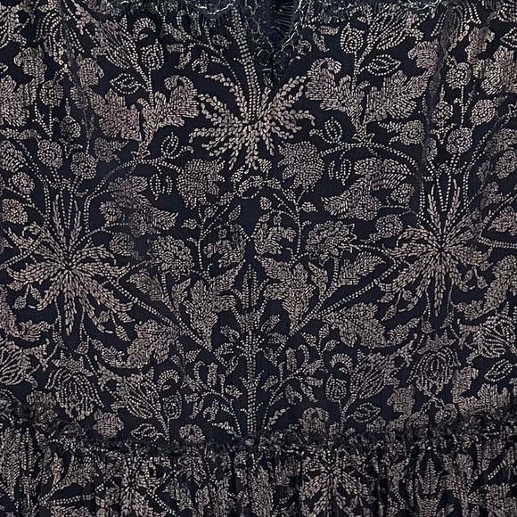 Elie Tahari Coraline Metallic Silk Blouse ($365)  M-L - Picture 4 of 16